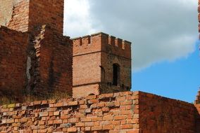 ruins of the castle in the Polish village Szymbark