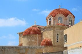 Orthodox brick church in Cyprus