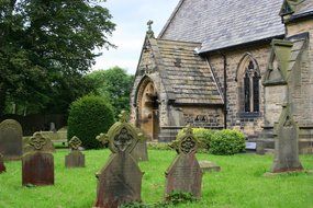 ancient cemetery near the church