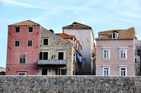colorful houses in dubrovnik, Croatia