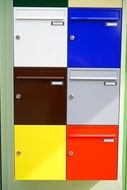 colorful letter boxes