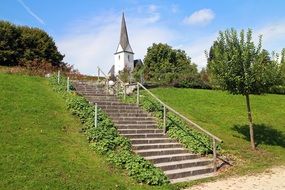 old stairs in park