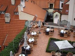 prague roof restaurant czech city
