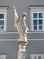 A statue of the saint florian in Salzburg