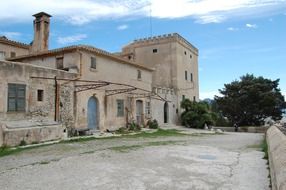 traditional stone country house, spain, mallorca, pollença