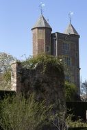 Tudor gatehouse with brickwork