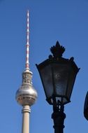 street lamp near alexanderplatz in berlin