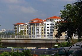 Modern apartment buildings in Bangalore, India