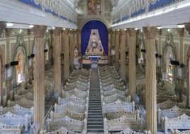 ornate interior of church, venezuela, maracaibo