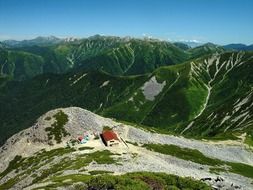Landscape with the mountains in Japan