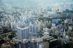 Aerial view of the hong kong