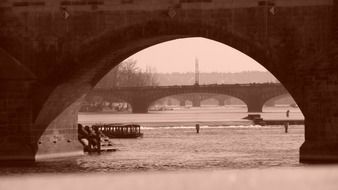 Photo of the bridges and the river