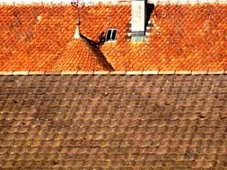 roofs of houses with clay tiles