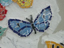 colorful butterflies like a mosaic