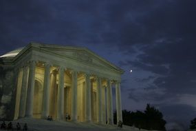 thomas jefferson memorial at night, usa, washington dc