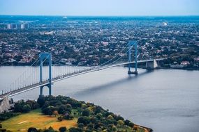 Suspension bridge in the New York