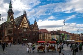 Gothic architecture of old Wroclaw