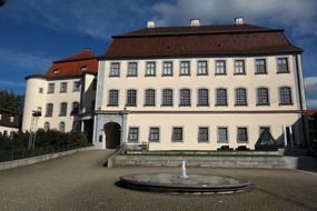 Großlaupheim Castle is situated on a hill on the verge of the Laupheim