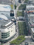 aerial view of a street in Frankfurt