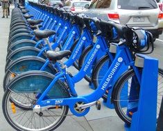 bicycle station in Melbourne, Australia