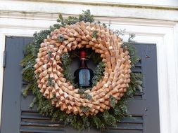 Christmas wreath at the door