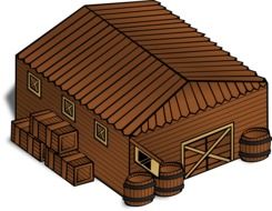 Brown warehouse as an illustration