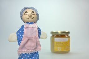 doll grandma with honey