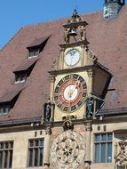 Clock at the Town Hall in Heilbronn