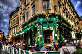 open air restaurant at city, sweden, stockholm