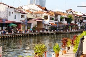 Quay River Malacca, Malaysia