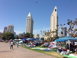 Skyscapers in the San Diego city