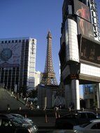 Eiffel Tower in the gambling center of Las Vegas