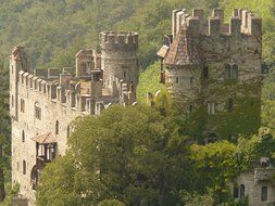 panoramic view of the knight's castle among picturesque nature