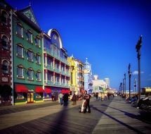 multicolored semi-detached houses in Atlantic City