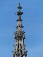 The spire of the tower of the cathedral in Ulm