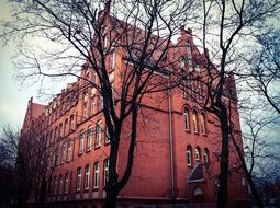 building of a school in Gliwice, Poland