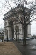 Arc de Triomphe at winter, france, paris