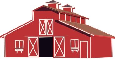 red barn as a graphic image