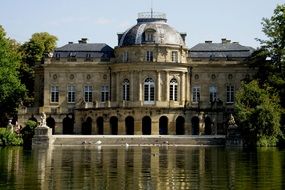 lakeside view of Monrepos palace in Ludwigsburg, Germany