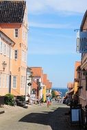 alley to Baltic sea in Denmark