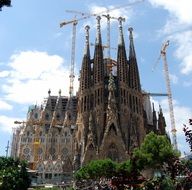 Construction work in the Sagrada Familia, Barcelona