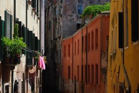 narrow street in venice