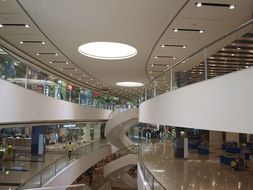 modern interior of a shopping center