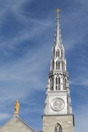 Beautiful colorful steeple of the church