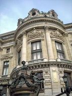 Nice ornamental architecture of Paris city in France