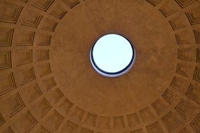 window in the center of the dome