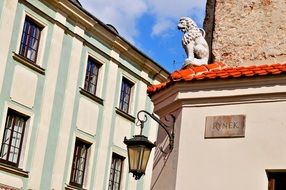 lublin poland lion building old