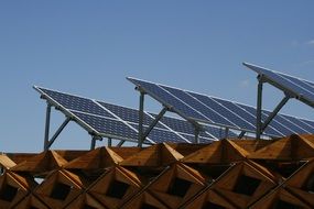 solar panels on the roof