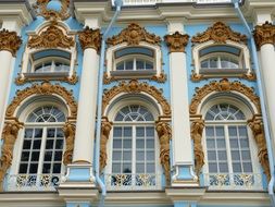 facade of the Catherine's palace in St. Petersburg