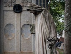 Gothic sculpture on the grave